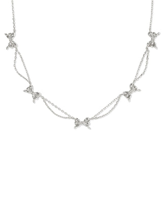 Bow SILVER Strand Necklace
