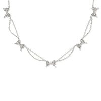 Bow SILVER Strand Necklace