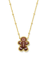 Gingerbread Gold Pendant Necklace in Brown Goldstone
