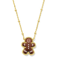 Gingerbread Gold Pendant Necklace in Brown Goldstone
