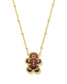 Gingerbread Gold Pendant Necklace in Brown Goldstone