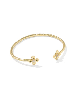 Leanne Gold Cuff Bracelet in Natural Mother of Pearl