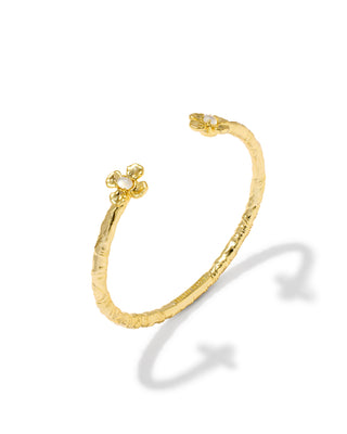 Leanne Gold Cuff Bracelet in Natural Mother of Pearl