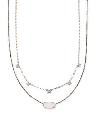 Dolly Parton x Kendra Scott Vintage Silver Elisa Butterfly Multi Strand Necklace