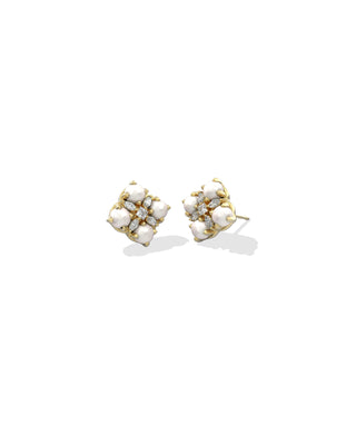 Dira Pearl Gold Stud Earrings