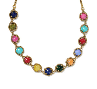 Dolly Parton - Patchwork Strand Necklace in Vintage Gold Bright Multi Mix