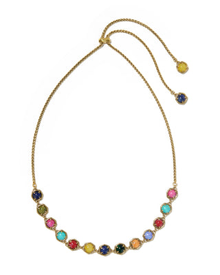 Dolly Parton - Patchwork Strand Necklace in Vintage Gold Bright Multi Mix