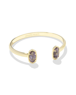 Elton Gold Cuff Bracelet in Bronze Veined Purple Amethyst