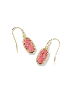 Lee Gold Drop Earrings in Bronze Veined Red Magnesite