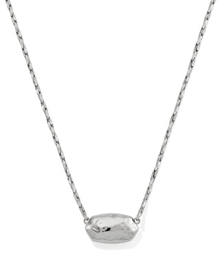 Elisa Riveted Silver Pendant Necklace in Variegated Turquoise Magnesite