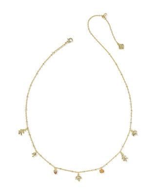 Autumn Gold Charm Necklace Multi Mix