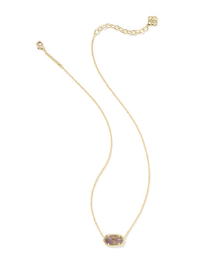 Elisa Gold Necklace in Bronze Veined Purple Amethyst