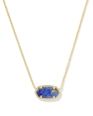 Elisa Gold Necklace in Bronze Veined Blue Lapis