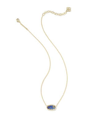 Elisa Gold Necklace in Bronze Veined Blue Lapis