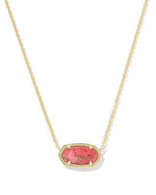 Elisa Gold Necklace in Bronze Veined Red Magnesite