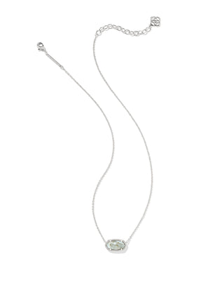 Elisa Silver Necklace in Bronze Veined Aquamarine and Smithsonite