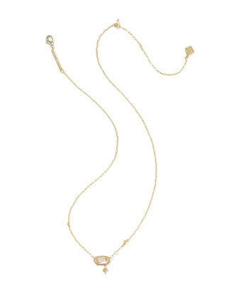 Elisa Star Gold Necklace in Crystal Ivory Illusion