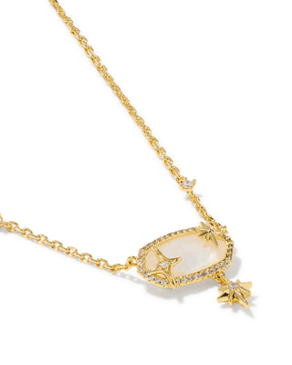 Elisa Star Gold Necklace in Crystal Ivory Illusion