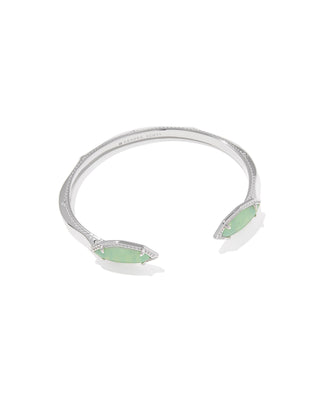 Ophelia Silver Cuff Bracelet in Mint Iridescent Abalone