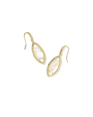 Ophelia Gold Small Drop Earring in Iridescent Abalone