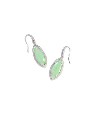Ophelia Silver Small Drop Earring in Mint Iridescent Abalone