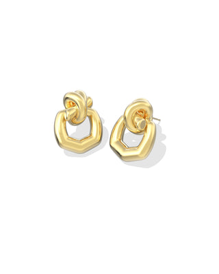 Parker Knot Gold Open Frame Earring