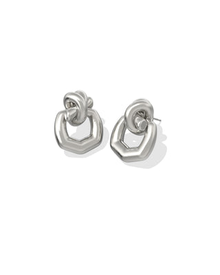 Parker Knot Silver Open Frame Earring