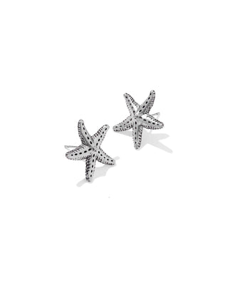 Parker Starfish Vintage Silver Metal Stud Earring