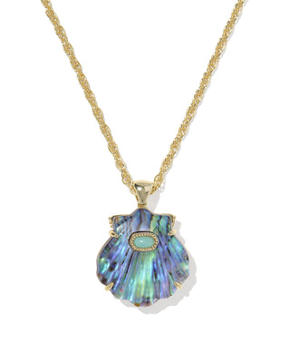 Lucia Gold Shell Necklace in Abalone Shell