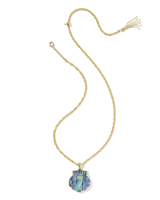 Lucia Gold Shell Necklace in Abalone Shell