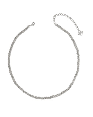 Gabriella Silver Braided Chain Necklace