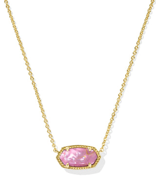 Elisa Gold Necklace in Light Mauve Illusion