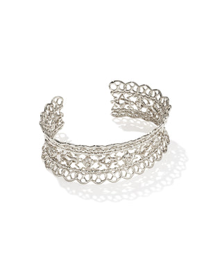 Krista Lace Cuff Bracelet in Silver