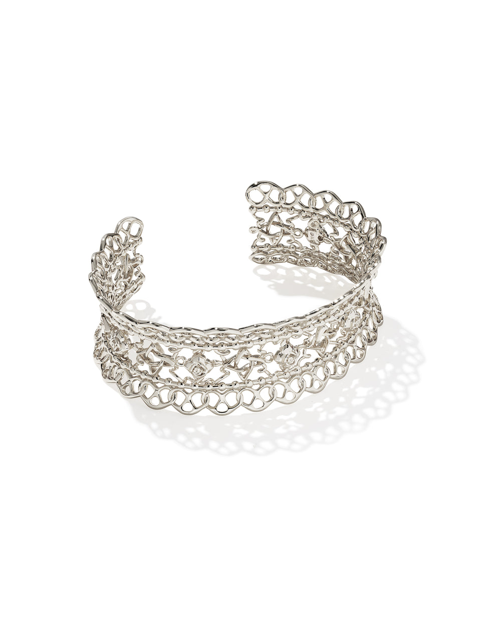 Krista Lace Cuff Bracelet in Silver