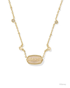 Disney | Kendra Scott Gold Mickey Mouse Elisa Pendant Necklace in Iridescent Drusy