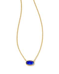 Grayson Short Necklace - Gold Cobalt Blue Illusion