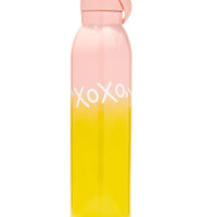 Pink & Yellow Ombre XOXO Water Bottle