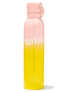 Pink & Yellow Ombre XOXO Water Bottle