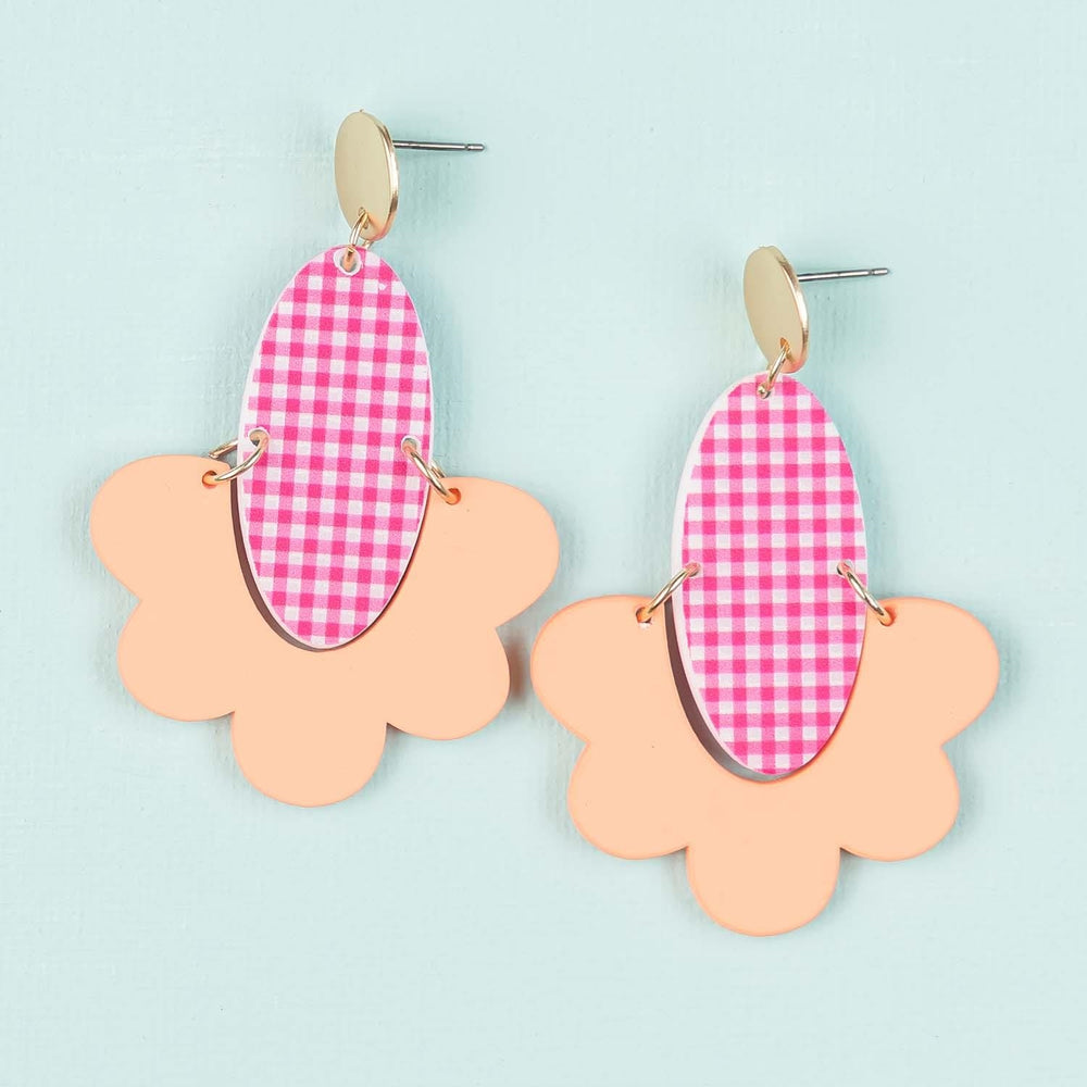 Wallace Pink Gathered Goods Earring