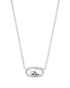 4217716754 - Elisa Silver Pendant Necklace in Dichroic Glass