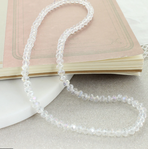 18” Iridescent Crystal Stretch Necklace