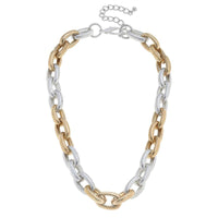 Chi Chain Link Necklace in Mixed Metals