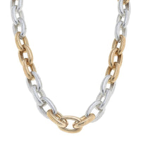 Chi Chain Link Necklace in Mixed Metals
