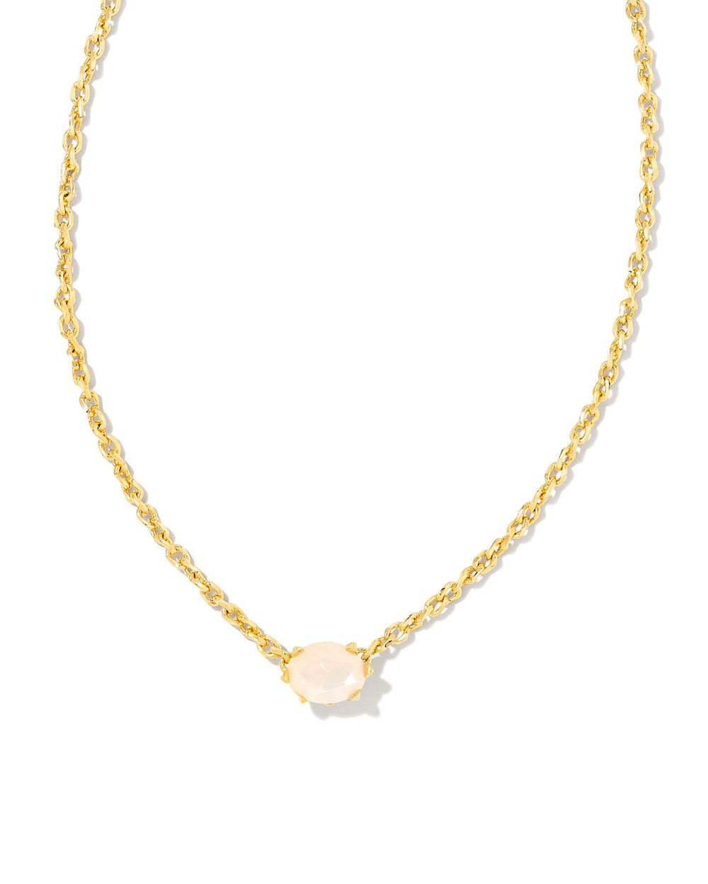 Cailin Necklace Gold in Champagne Opal Crystal