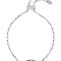 4217714525 Elaina Silver Adjustable Chain Bracelet in Platinum Drusy