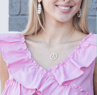Lucy Luxe Necklace - Pearl Initial
