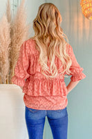 Leopard Tiered Ruffle Blouse
