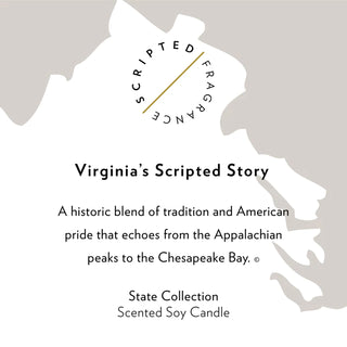 Scripted Fragrance Glass Jar Candle  - Virginia