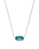Elisa Silver Pendant Necklace in London Blue
