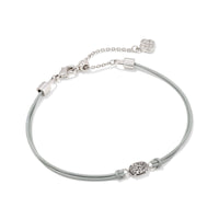 Emilie Corded Bracelet - Silver Platinum Drusy